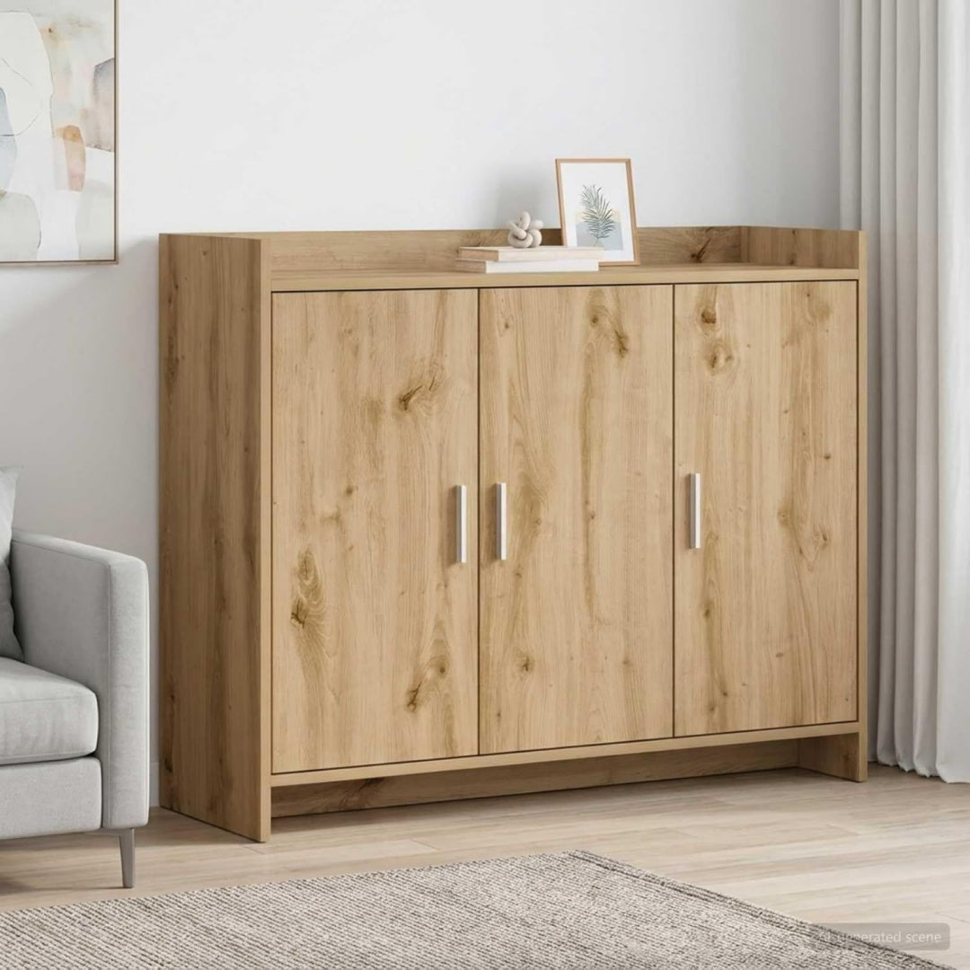Sideboard verbindet 3 Tueren und Metallgriffe