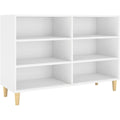 Holzbeine praegen die Gestaltung von dem Sideboard
