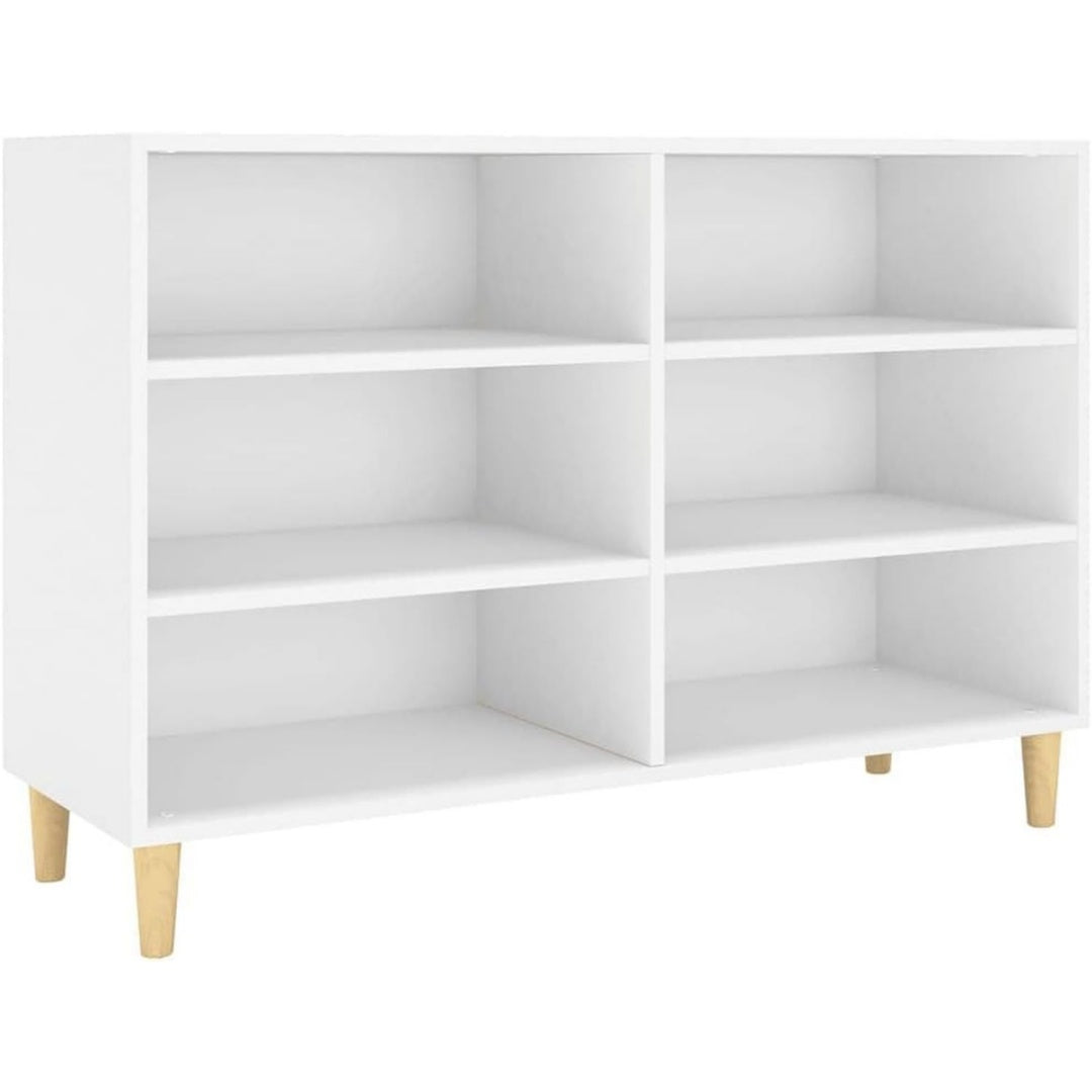 Holzbeine praegen die Gestaltung von dem Sideboard