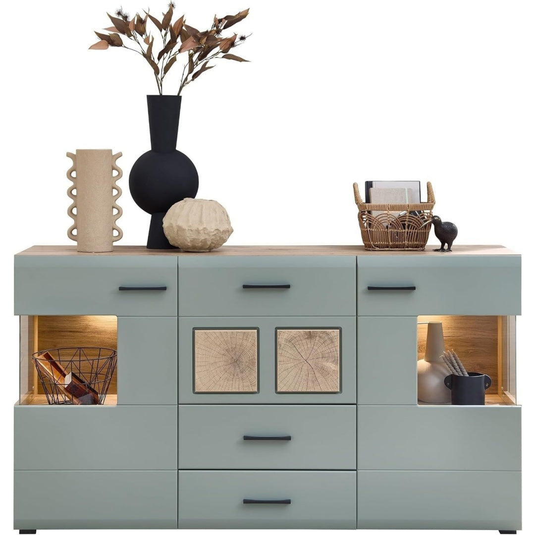 Sideboard mit LED Beleuchtung und matten Oberflaechen