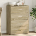 Sideboard aus Holzwerkstoff in Eichenbraun mit den Massen 60 x 31 x 84 cm