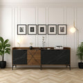 Sideboard verbindet Metallgriffe und 3 Tueren