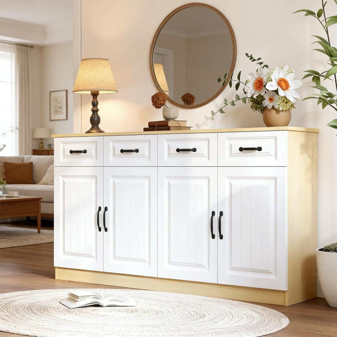 Sideboard mit verstellbaren Ablagen und 4 Schubladen