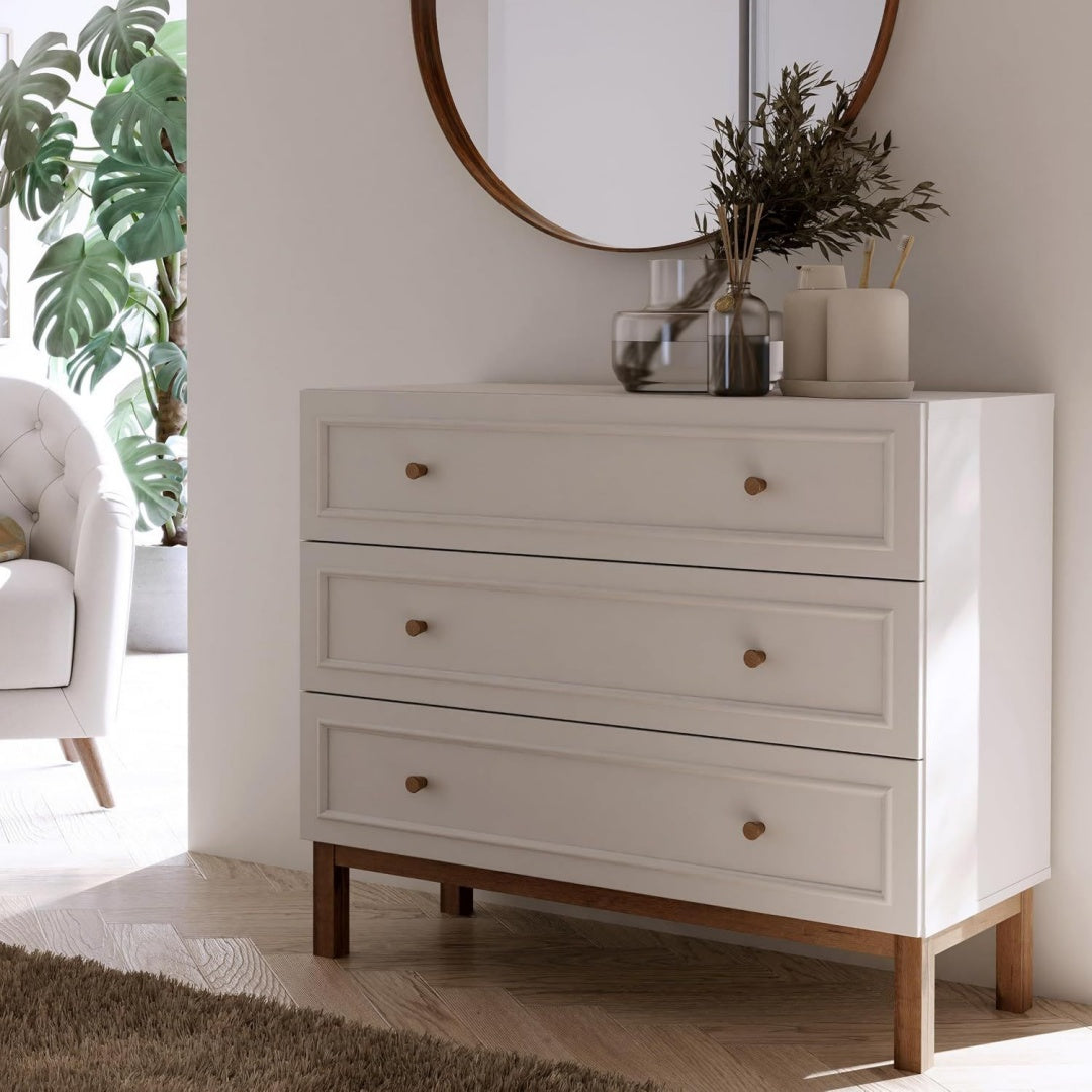 Sideboard mit Schubladen, Holzoptik und 3 Schubladen