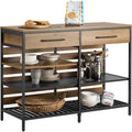 2 Schubladen praegen das Sideboard in Naturbraun und Schwarz