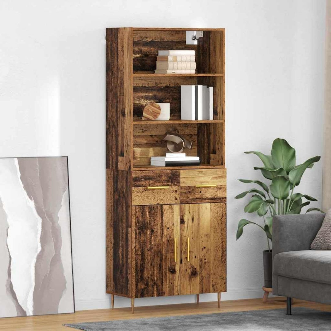 Schubladen bestimmen das Erscheinungsbild von dem Hochschrank