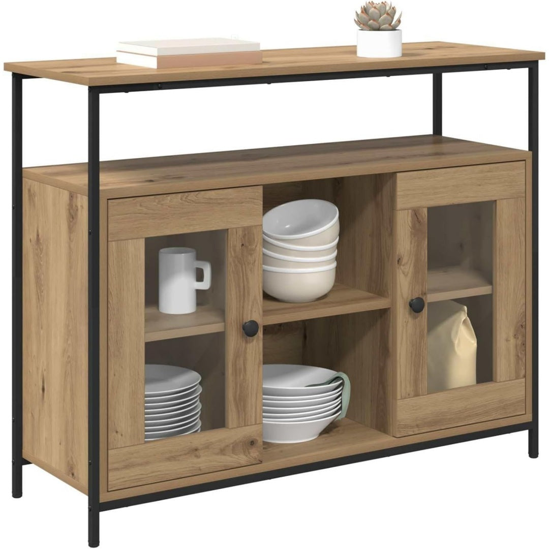 Geschlossener Stauraum an dem Sideboard mit den Massen 100 x 35 x 80 cm