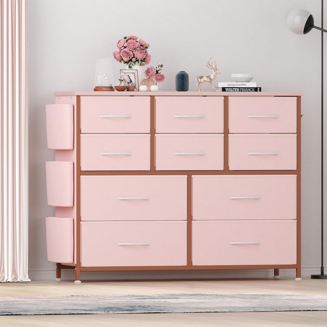Sideboard in Rosa mit 10 Schubladen