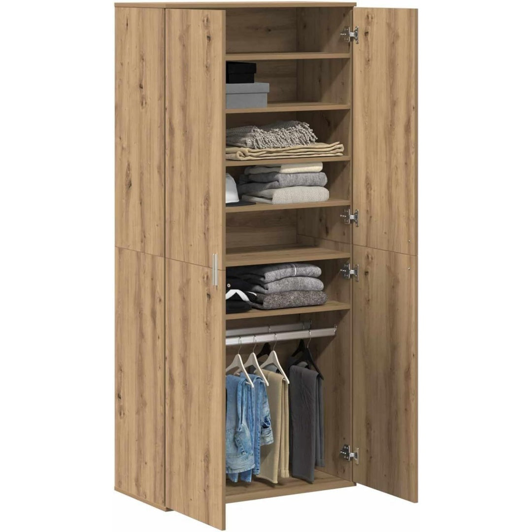 Das Sideboard nimmt mit 80 x 39 x 178 cm Gestalt an