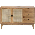 Sideboard verbindet Holzbeine und Hoehenverstellung